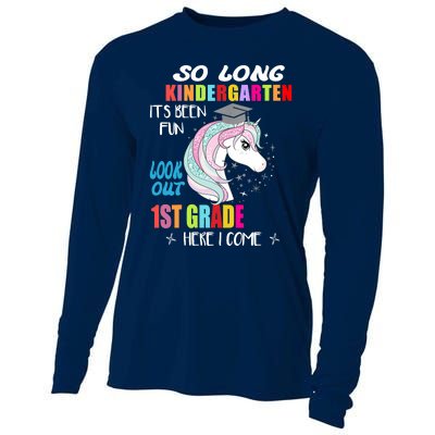 So Long Kindergarten 1st Grade Here I Come Graduation Girl Cooling Performance Long Sleeve Crew