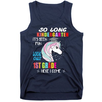 So Long Kindergarten 1st Grade Here I Come Graduation Girl Tank Top