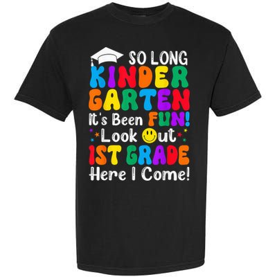 So Long Kindergarten 1st Grade Here I Come Back To School Garment-Dyed Heavyweight T-Shirt