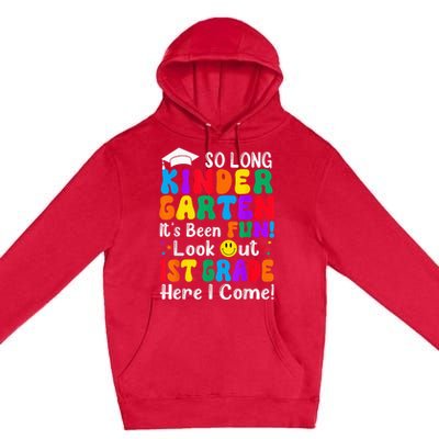 So Long Kindergarten 1st Grade Here I Come Back To School Premium Pullover Hoodie