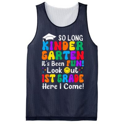 So Long Kindergarten 1st Grade Here I Come Back To School Mesh Reversible Basketball Jersey Tank