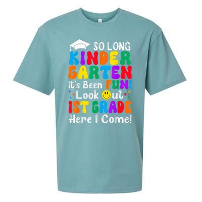 So Long Kindergarten 1st Grade Here I Come Back To School Sueded Cloud Jersey T-Shirt