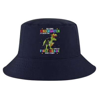 So Long Kindergarten Hello 1st Grade Dinosaur Boy Graduation Cool Comfort Performance Bucket Hat