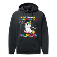 So Long Kindergarten 1st Grade Here I Come Performance Fleece Hoodie