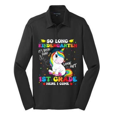 So Long Kindergarten 1st Grade Here I Come Silk Touch Performance Long Sleeve Polo