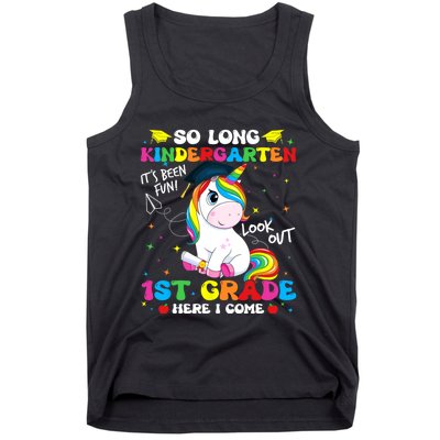 So Long Kindergarten 1st Grade Here I Come Tank Top