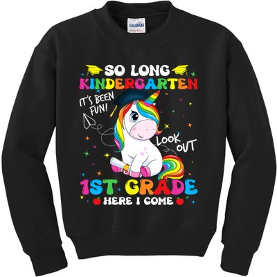 So Long Kindergarten 1st Grade Here I Come Kids Sweatshirt