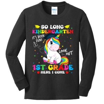 So Long Kindergarten 1st Grade Here I Come Kids Long Sleeve Shirt