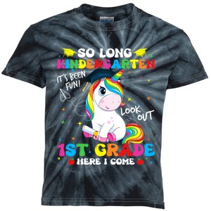 So Long Kindergarten 1st Grade Here I Come Kids Tie-Dye T-Shirt