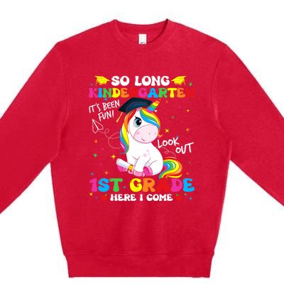 So Long Kindergarten 1st Grade Here I Come Premium Crewneck Sweatshirt