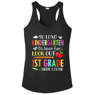 So Long Kindergarten 1st Grade Here I Come Ladies PosiCharge Competitor Racerback Tank