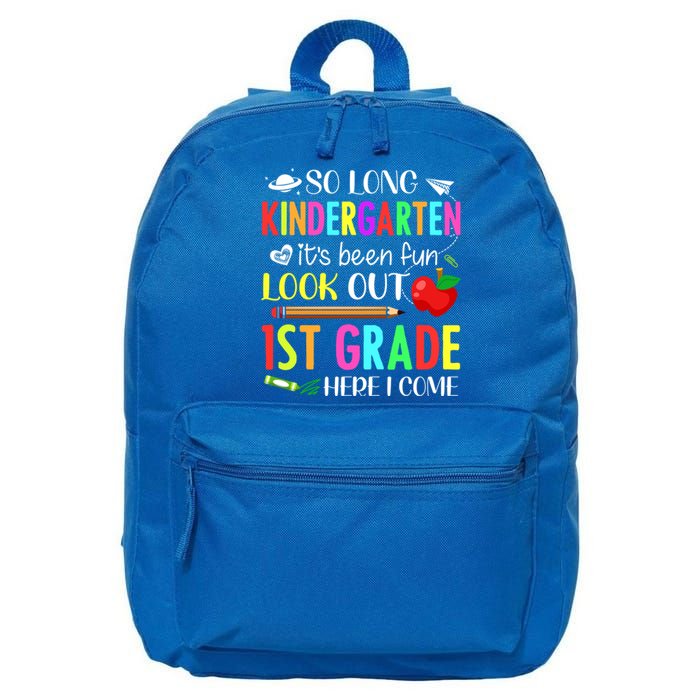 So Long Kindergarten 1st Grade Here I Come 16 in Basic Backpack