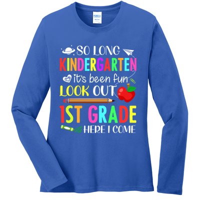 So Long Kindergarten 1st Grade Here I Come Ladies Long Sleeve Shirt