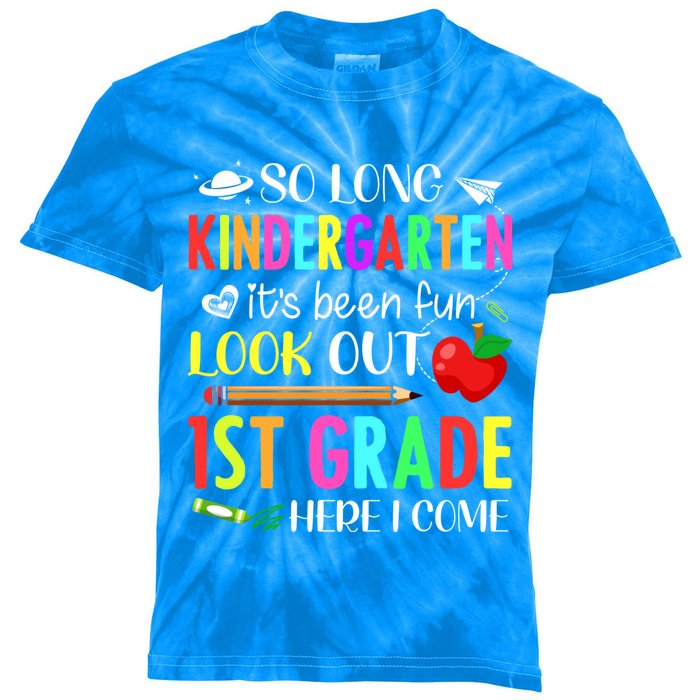 So Long Kindergarten 1st Grade Here I Come Kids Tie-Dye T-Shirt