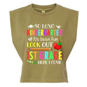 So Long Kindergarten 1st Grade Here I Come Garment-Dyed Women's Muscle Tee