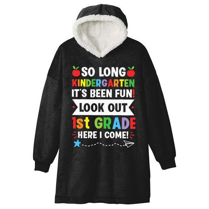 So Long Kindergarten 1st Grade Here I Come Graduation Hooded Wearable Blanket