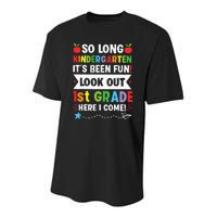 So Long Kindergarten 1st Grade Here I Come Graduation Youth Performance Sprint T-Shirt