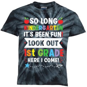 So Long Kindergarten 1st Grade Here I Come Graduation Kids Tie-Dye T-Shirt