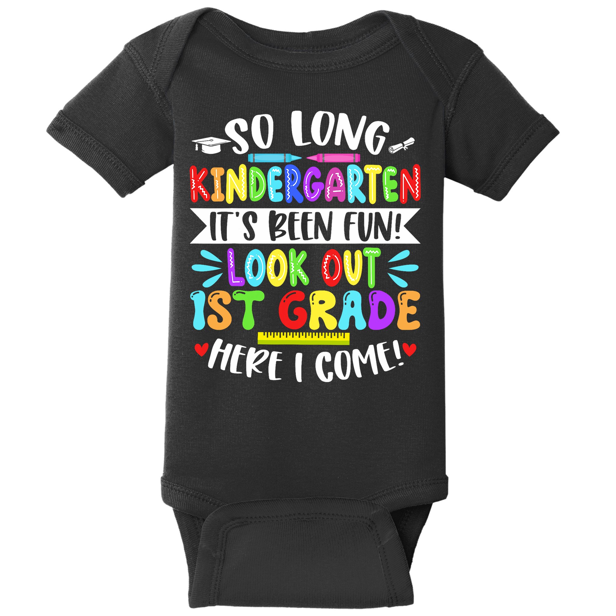 So Long Kindergarten Happy Last Day Of School Grad 2025  Baby Bodysuit