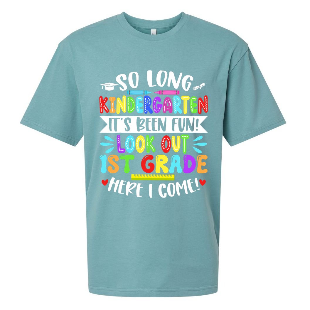 So Long Kindergarten Happy Last Day Of School Grad 2025  Sueded Cloud Jersey T-Shirt