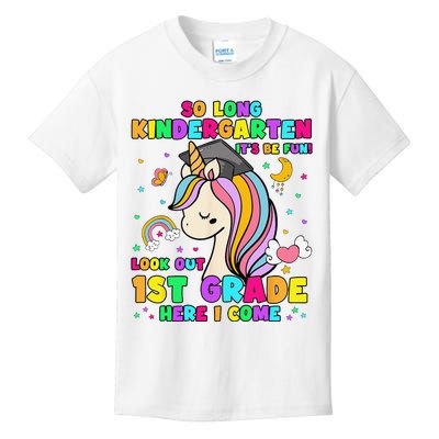 So Long Kindergarten 1st Grade Here I Come Graduation  Kids T-Shirt