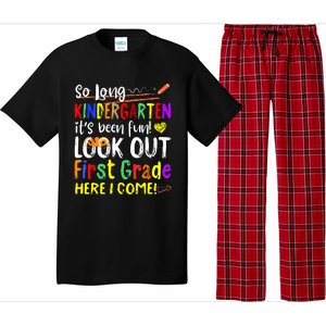 So Long Kindergarten Here I Come 1 Grade Graduation Fun Pajama Set