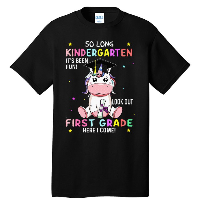 So Long Kindergarten Graduation Class 2024 Unicorn Tall T-Shirt