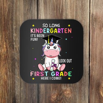 So Long Kindergarten Graduation Class 2024 Unicorn Coaster