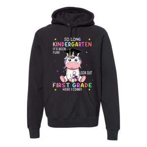 So Long Kindergarten Graduation Class 2024 Unicorn Premium Hoodie