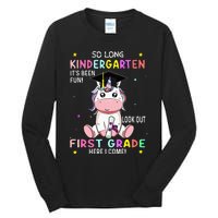 So Long Kindergarten Graduation Class 2024 Unicorn Tall Long Sleeve T-Shirt