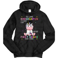 So Long Kindergarten Graduation Class 2024 Unicorn Tie Dye Hoodie