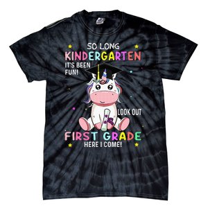 So Long Kindergarten Graduation Class 2024 Unicorn Tie-Dye T-Shirt