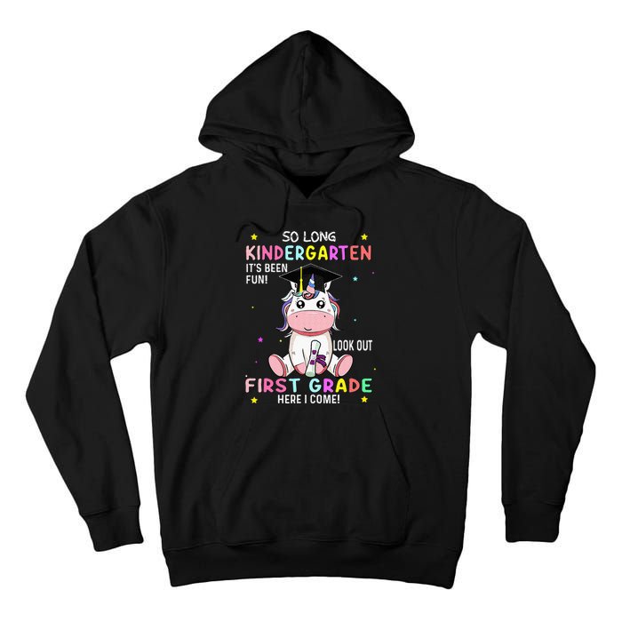 So Long Kindergarten Graduation Class 2024 Unicorn Tall Hoodie