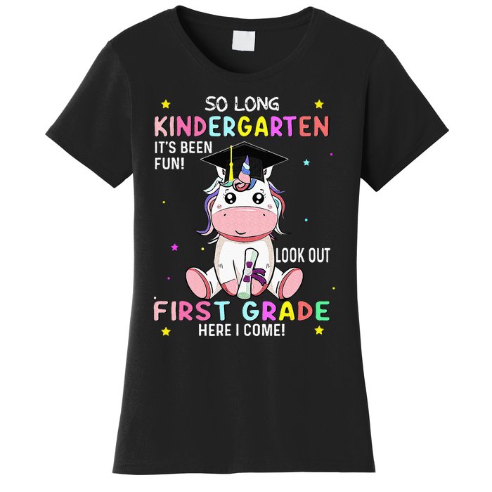 So Long Kindergarten Graduation Class 2024 Unicorn Women's T-Shirt