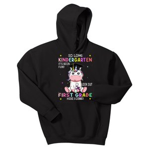 So Long Kindergarten Graduation Class 2024 Unicorn Kids Hoodie