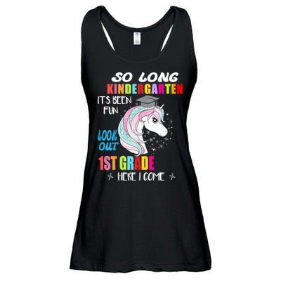 So Long Kindergarten 1st Grade Here I Come Graduation Ladies Essential Flowy Tank