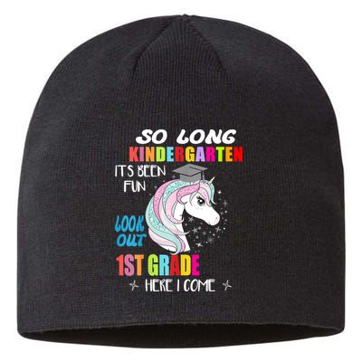 So Long Kindergarten 1st Grade Here I Come Graduation Sustainable Beanie