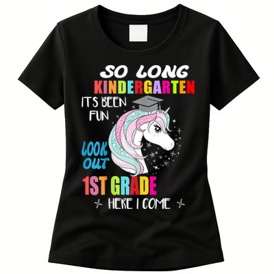 So Long Kindergarten 1st Grade Here I Come Graduation Womens T-Shirt