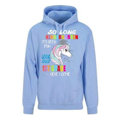 So Long Kindergarten 1st Grade Here I Come Graduation Unisex Surf Hoodie