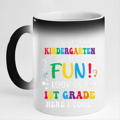 So Long Kindergarten 1st Grade Here I Come Graduation 11oz Black Color Changing Mug