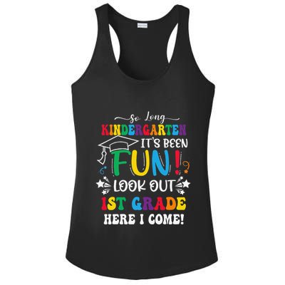 So Long Kindergarten 1st Grade Here I Come Graduation Ladies PosiCharge Competitor Racerback Tank