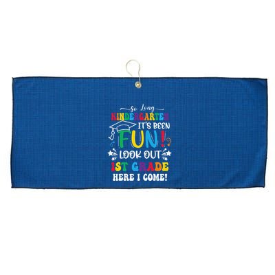 So Long Kindergarten 1st Grade Here I Come Graduation Large Microfiber Waffle Golf Towel