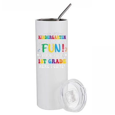 So Long Kindergarten 1st Grade Here I Come Graduation Stainless Steel Tumbler