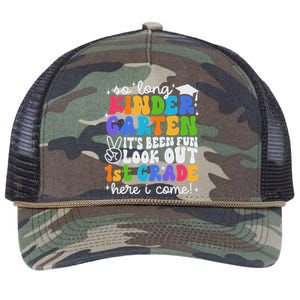 So Long Kindergarten Graduation 1st Grade Here I Come Retro Rope Trucker Hat Cap