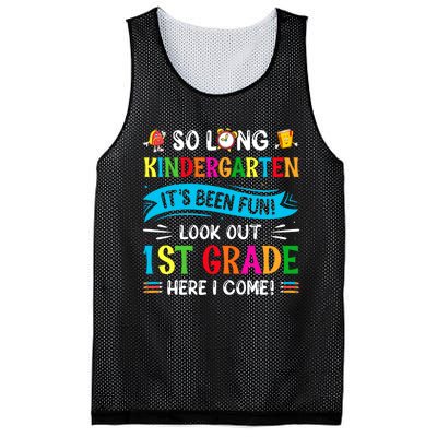 So Long Kindergarten Look Out 1st Grade Here I Come Mesh Reversible Basketball Jersey Tank