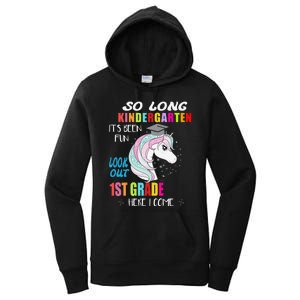 So Long Kindergarten 1st Grade Here I Come Graduation Women's Pullover Hoodie