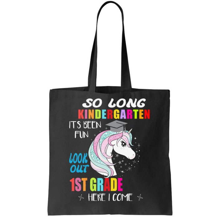 So Long Kindergarten 1st Grade Here I Come Graduation Tote Bag