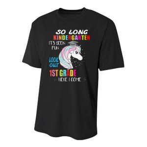 So Long Kindergarten 1st Grade Here I Come Graduation Youth Performance Sprint T-Shirt