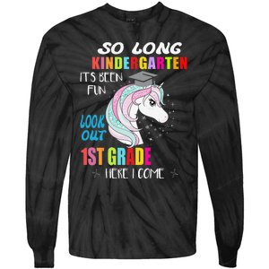 So Long Kindergarten 1st Grade Here I Come Graduation Tie-Dye Long Sleeve Shirt