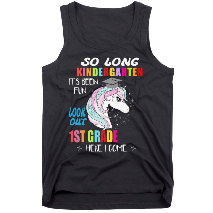 So Long Kindergarten 1st Grade Here I Come Graduation Tank Top